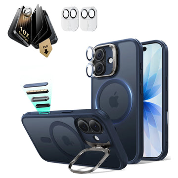iPhone 17 Classic Magsafe Case with Corning Glass Screen Protector Frosted  Blue
