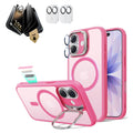 iPhone 17 Classic Magsafe Case with Corning Glass Screen Protector Frosted Pink