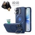iPhone 17 Pro Max Cloud Soft  Magsafe Case with Corning Glass Screen Protector Blue