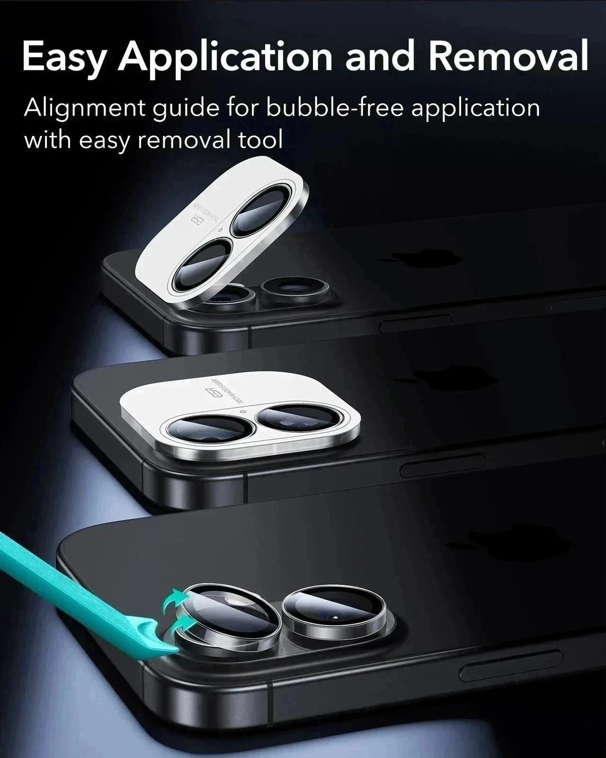 ESR iPhone 17 Armorite Camera Lens Protector Clear easy application