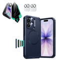 iPhone 17 Cyber Tough Magsafe Case with Privacy Screen Protector Navy Blue