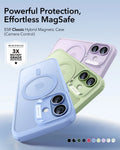 ESR iPhone 17 Claiss Hybrid Magsafe Case Frosted Light Blue Powerful Protection Effortless Magsafe