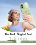 ESR iPhone 17 Claiss Hybrid Magsafe Case Frosted Light Green Slim Back Original Feel