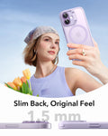 ESR iPhone 17 Claiss Hybrid Magsafe Case Frosted Light Purple Slim Back Original Feel