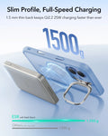 iPhone 17 Claiss Hybrid Magsafe Case with Stand Frosted Light Blue Slim Profile, Full-Speed Charging