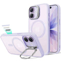 iPhone 17 Claiss Hybrid Magsafe Case with Stand Frosted Light Purple