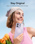 iPhone 17 Claiss Hybrid Magsafe Case with Stand Frosted Light Purple Stay Original