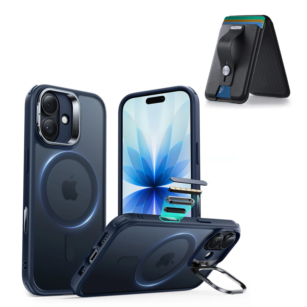 iPhone 17 Classic Hybrid Magsfae Case With Magsafe Wallet Frosted Blue