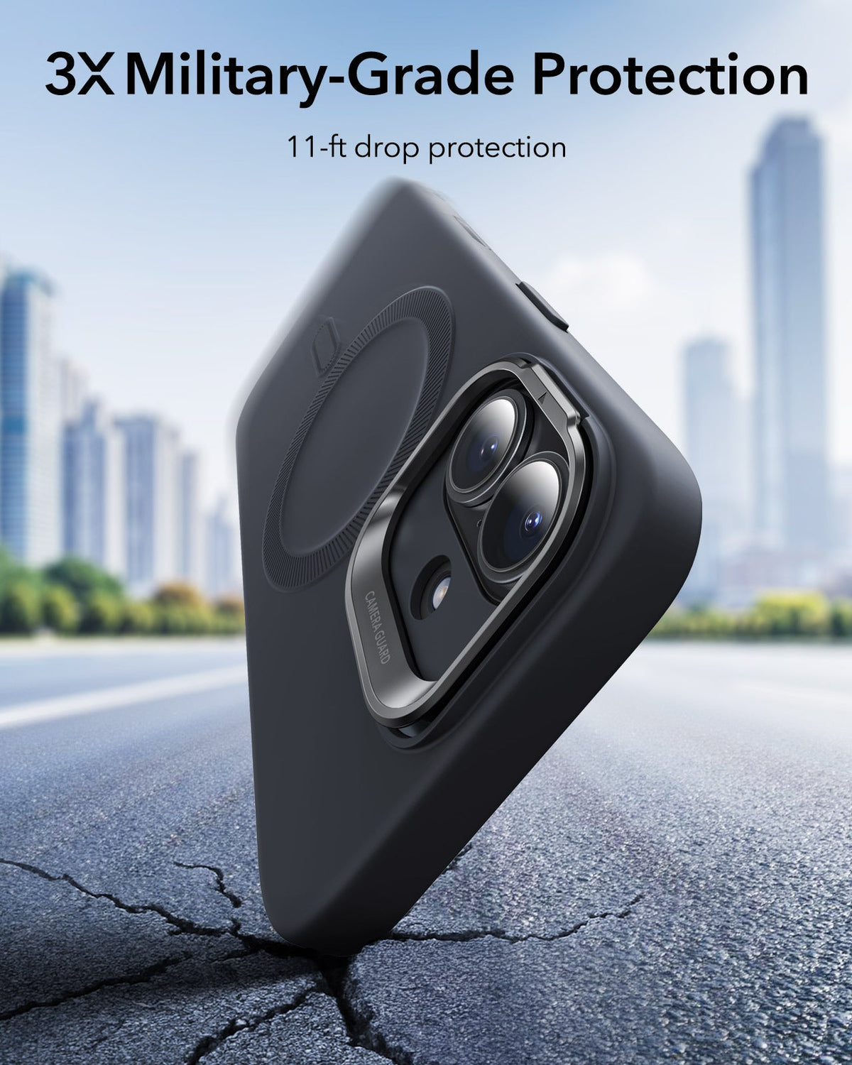 iPhone 17 Cloud Soft Magnetic Case (Camera Control, Stash Stand) - Black ESR ESR