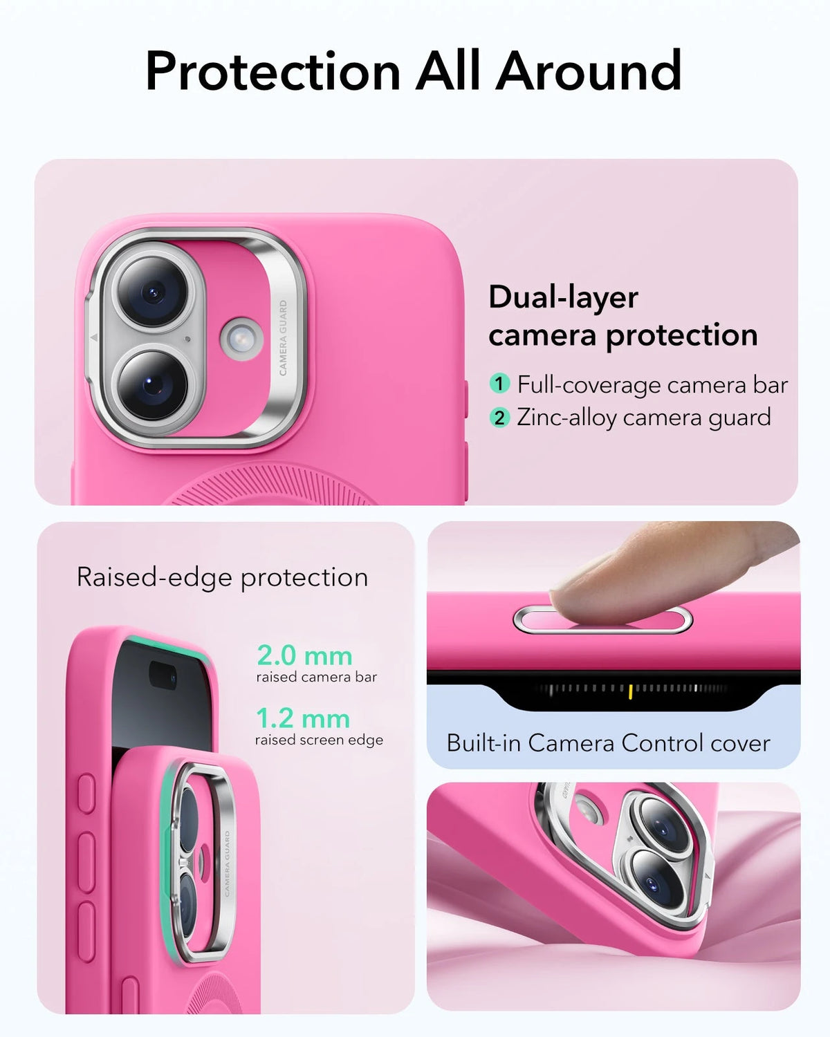 iPhone 17 Cloud Soft Magnetic Case (Camera Control, Stash Stand) - Rosy Pink ESR ESR