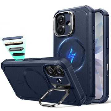 blue lifeproof iPhone 17 Classic Hybrid Magsafe Case with Stand 