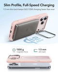 ESR iPhone 17 Pro Magsafe Case with Stand Camera Control Frosted Bubblegum Pink Wireless charging