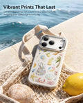 ESR White Ocean Shell iPhone 17 Pro Magsafe case with Stand Vibrant Prints That Last