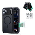 iPhone 17 Pro Classic Hybrid Magsafe Case with Privacy Screen Protector Bundle Frosted Black