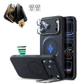 iPhone 17 Pro Max Cloud Soft  Magsafe Case with Corning Glass Screen Protector Black