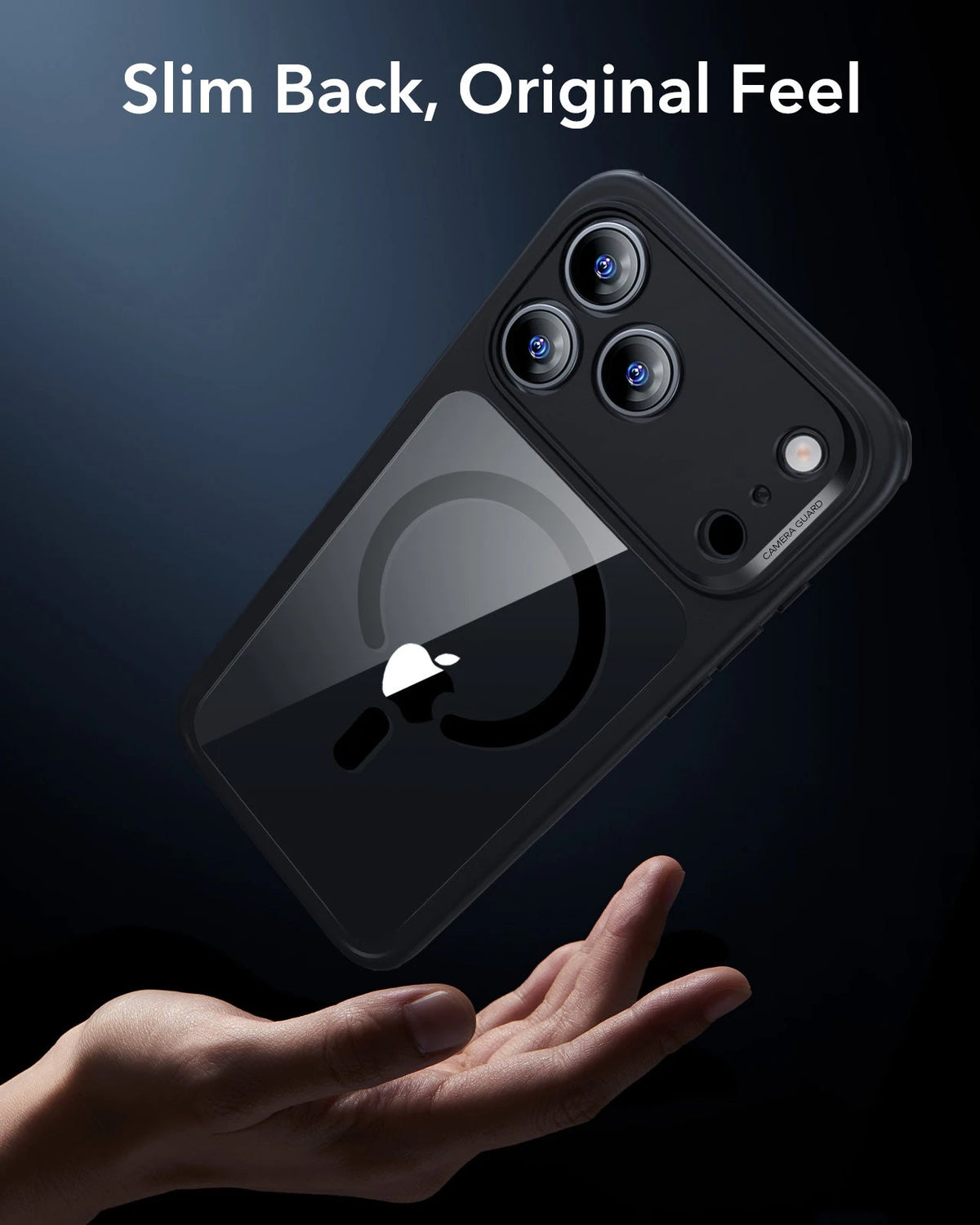 ESR iPhone 17 Pro Magsafe Case with Camera Control Clear Black Slim Back