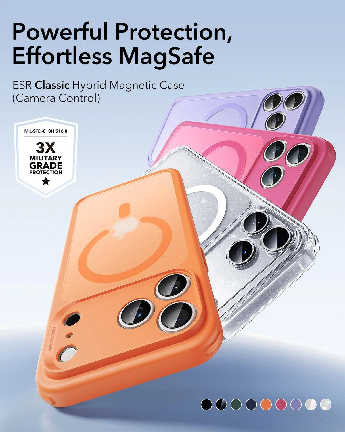 ESR iPhone 17 Pro Magsafe Case with Camera Control Frosted Pink 