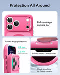 ESR iPhone 17 Pro Magsafe Case with Camera Control Frosted Pink Raised Edge Protection