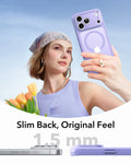 ESR iPhone 17 Pro Magsafe Case with Camera Control Frosted Purple Slim Back 