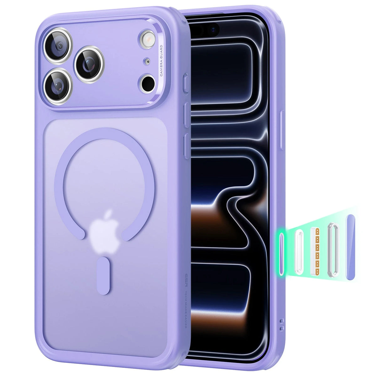 iPhone 17 Pro Classic Hybrid Magnetic Case (Camera Control) - Frosted Purple ESR ESR