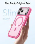 ESR iPhone 17 Pro Magsafe Case with Stand Camera Control Frosted Pink slim back