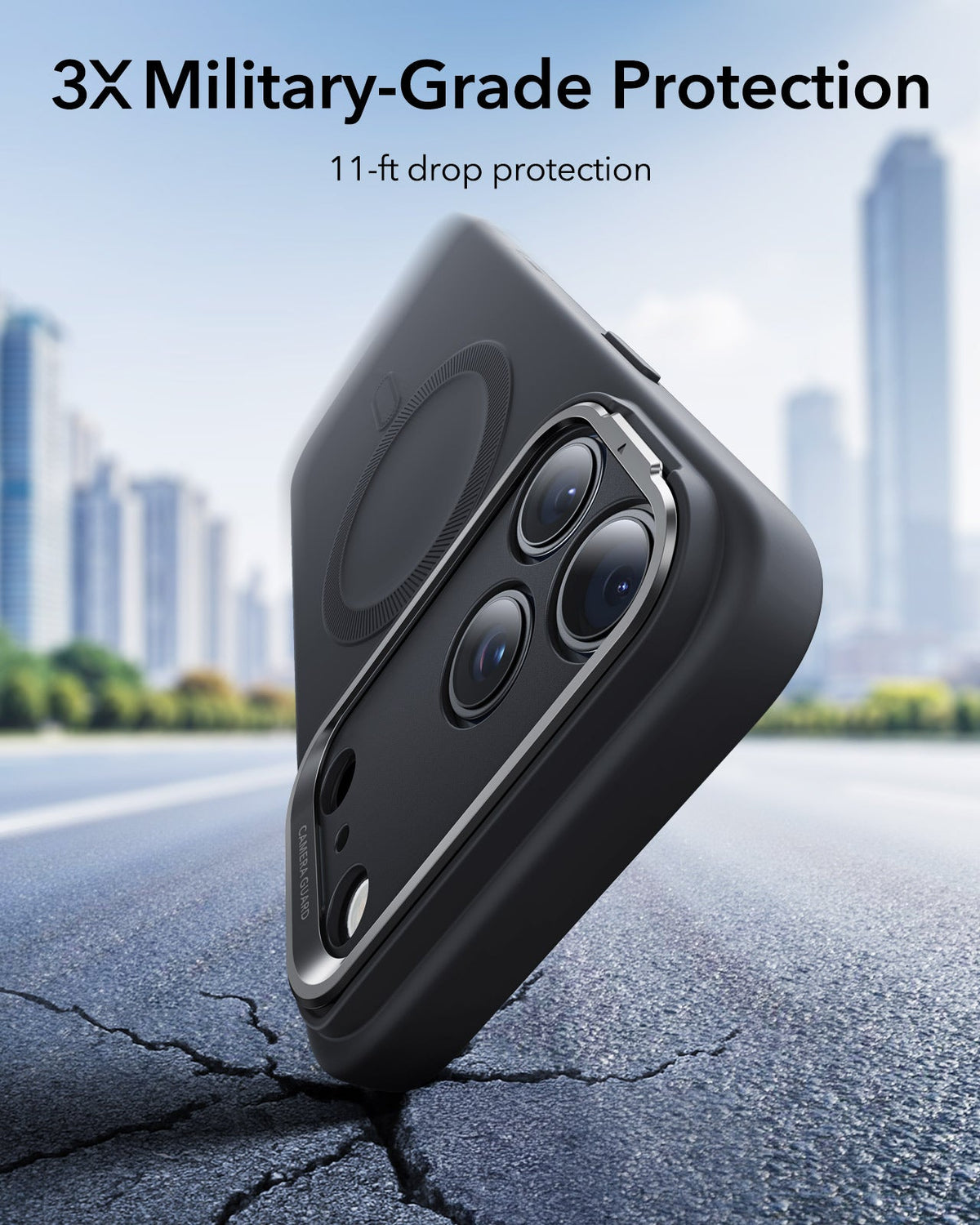 iPhone 17 Pro Cloud Soft Magnetic Case (Camera Control, Stash Stand) - Black ESR ESR