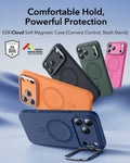 iPhone 17 Pro Cloud Soft Magnetic Case (Camera Control, Stash Stand) - Navy Blue ESR ESR