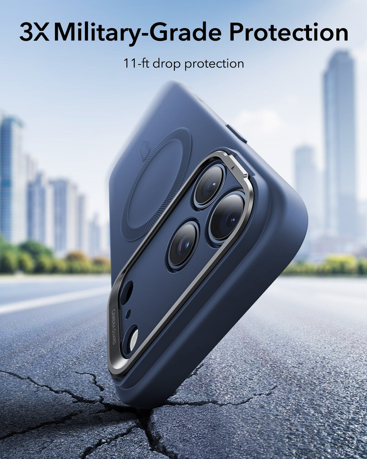 iPhone 17 Pro Cloud Soft Magnetic Case (Camera Control, Stash Stand) - Navy Blue ESR ESR