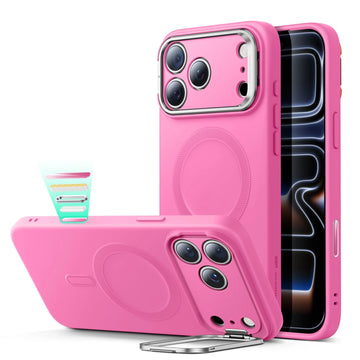 iPhone 17 Pro Cloud Soft Magnetic Case (Camera Control, Stash Stand) - Rosy Pink ESR ESR