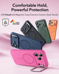iPhone 17 Pro Cloud Soft Magnetic Case (Camera Control, Stash Stand) - Rosy Pink ESR ESR
