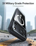 ESR iPhone 17 Pro Max Classic Hybrid Magsafe Case with Stand Camera Control Clear Black Military Grade Protection