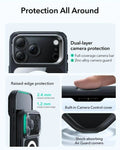 ESR iPhone 17 Pro Max Classic Hybrid Magsafe Case with Stand Camera Control Clear Black Raised Edge Protection