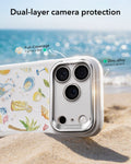 ESR White Ocean Shell iPhone 17 Pro Max Magsafe case with Stand Dual-layer camera protection