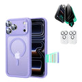 iPhone 17 Pro Max Classic Hybrid Magsafe Case with Privacy Screen Protector Bundle Frosted Purple