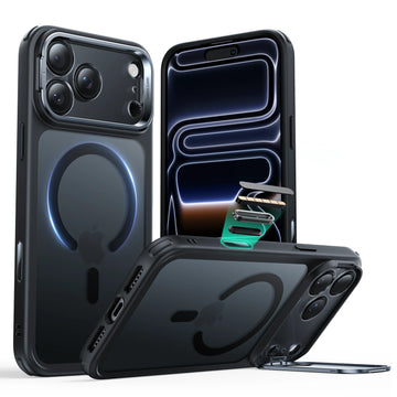 iPhone 17 Pro Max Classic Hybrid Magnetic Case (Camera Control, Stash Stand) - Frosted Black ESR ESR