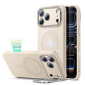 iPhone 17 Pro Max Cloud Soft Silicone Magsfae Case with Stand Light Tan