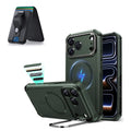 iPhone 17 Pro Max Cyber Tough Magsafe Case with Magsafe Wallet Find My Olive Green