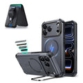 iPhone 17 Pro Max Cyber Tough Magsafe Case with Magsafe Wallet Find My Space Gray