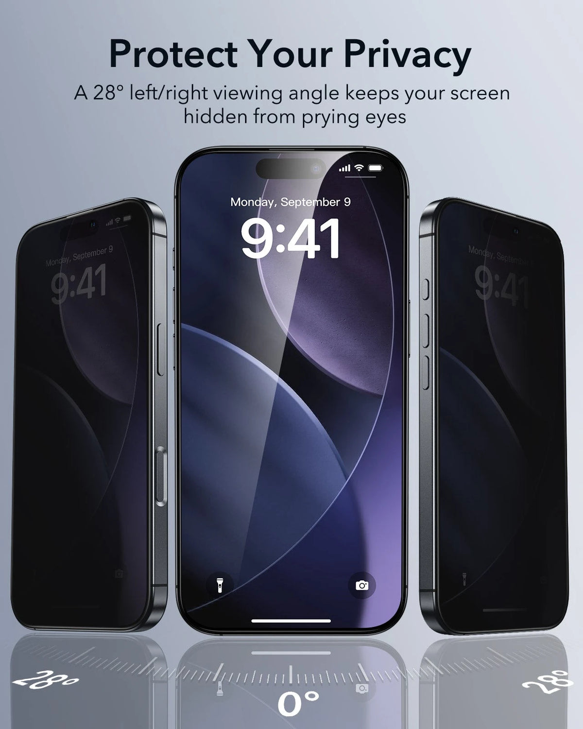 iPhone 17 Pro Max UltraFit Classic Privacy Screen Protector - 3 Pack ESR 