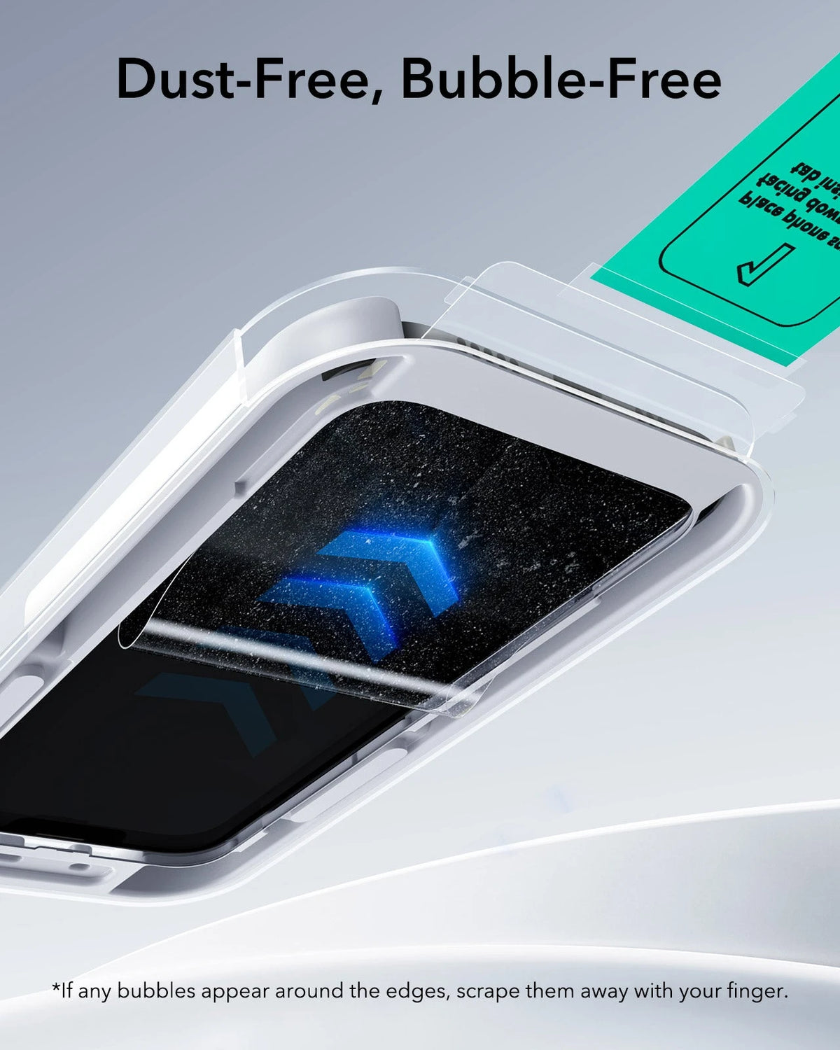 iPhone 17 Pro Max Tempered Glass Privacy Screen Protector ESR bubble free