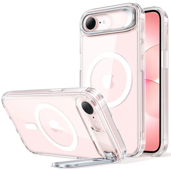 ESR iPhone 17e Classic Hybrid Magnetic Case (Stash Stand) - Clear