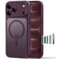 Frosted Deep Burgundy iPhone 18 Pro Magsafe Slim Phone Case 