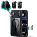 Clear Black iPhone 18 Pro Max Magsafe Slim Phone Case with armorite tempered glass privacy screen protector and camera lens protector
