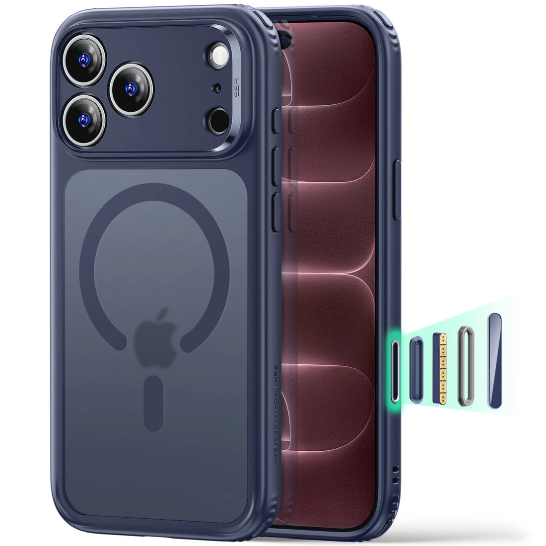 Frosted Blue iPhone 18 Pro Max Magsafe Slim Phone Case 