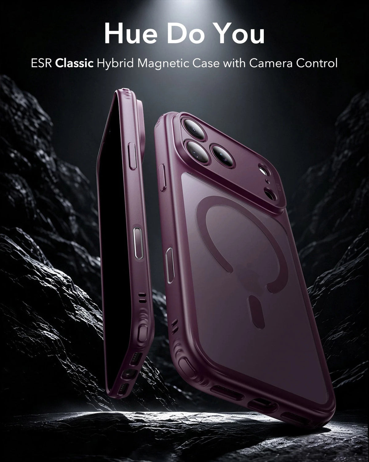 ESR Frosted Deep Burgundy iPhone 18 Pro Magsafe Slim Phone Case Hue Do You
