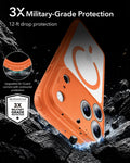 ESR Frosted Orange iPhone 18 Pro Magsafe Slim Phone Case 3X Military-Grade Protection