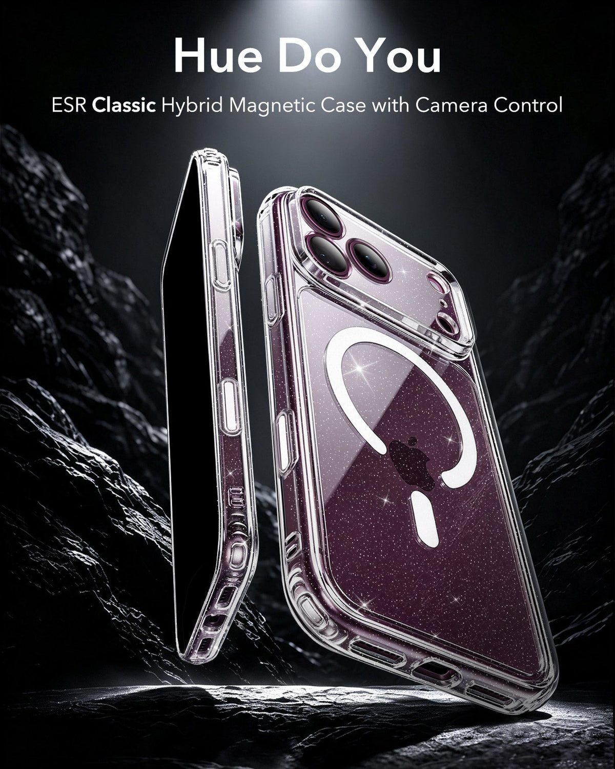 ESR  Clear Shimmer iPhone 18 Pro Max Magsafe Slim Phone Case Hue Do You