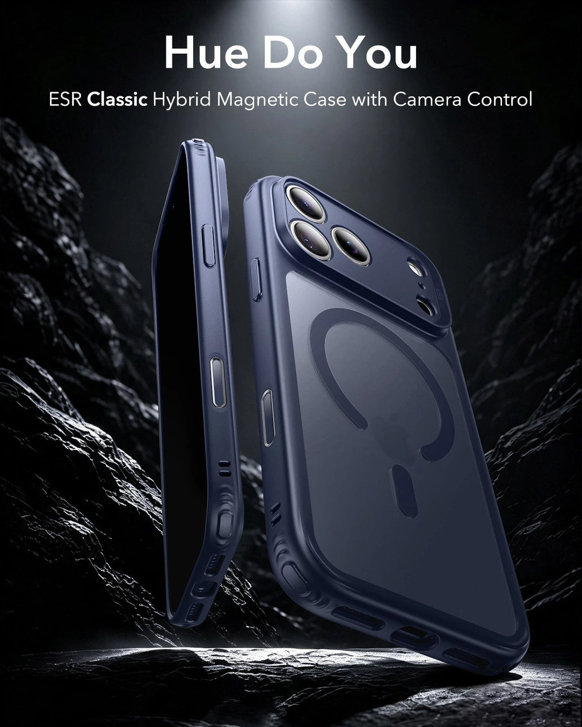 ESR Frosted Blue iPhone 18 Pro Max Magsafe Slim Phone Case Hue Do You