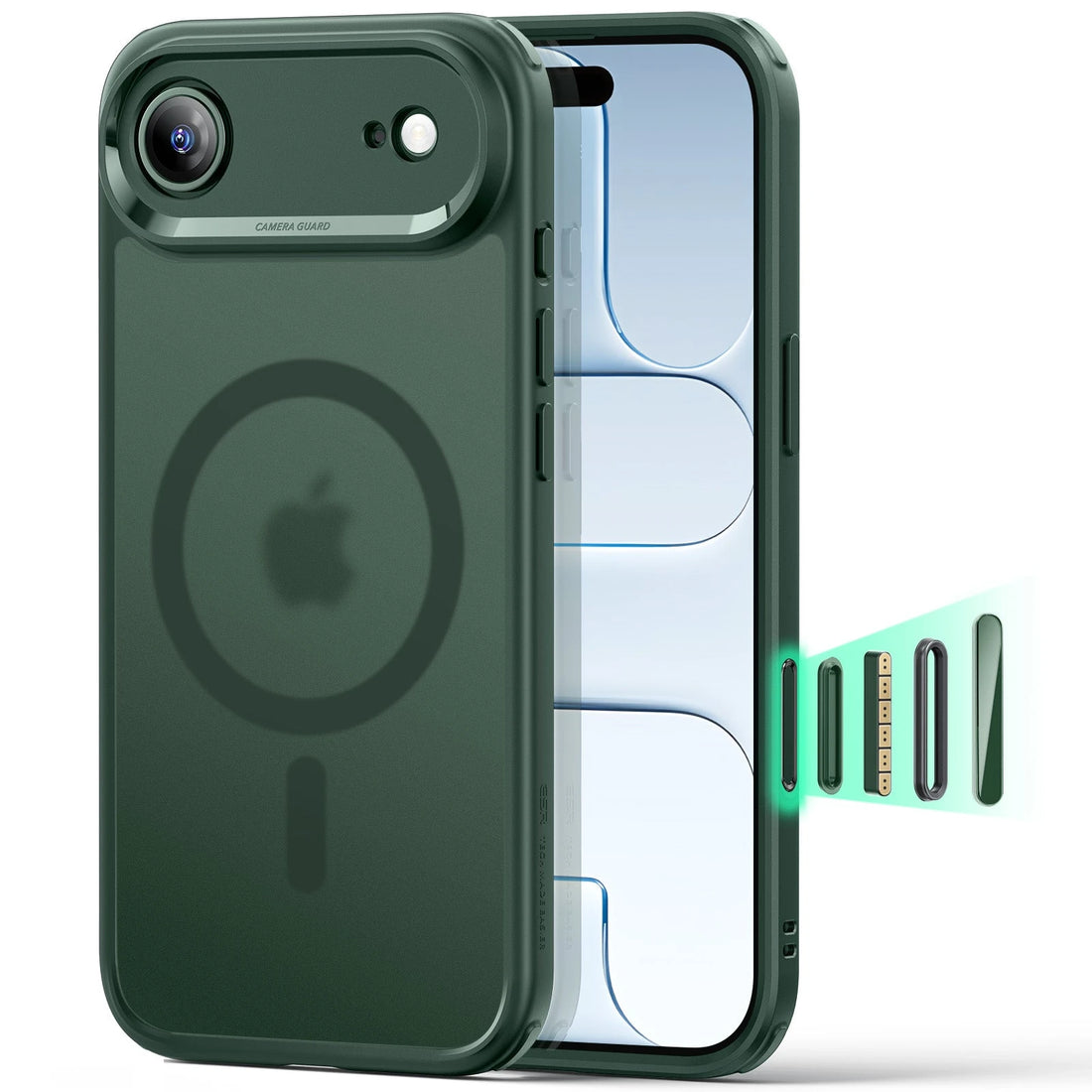 iPhone Air Classic Hybrid Magnetic Case (Camera Control) - Frosted Green ESR ESR