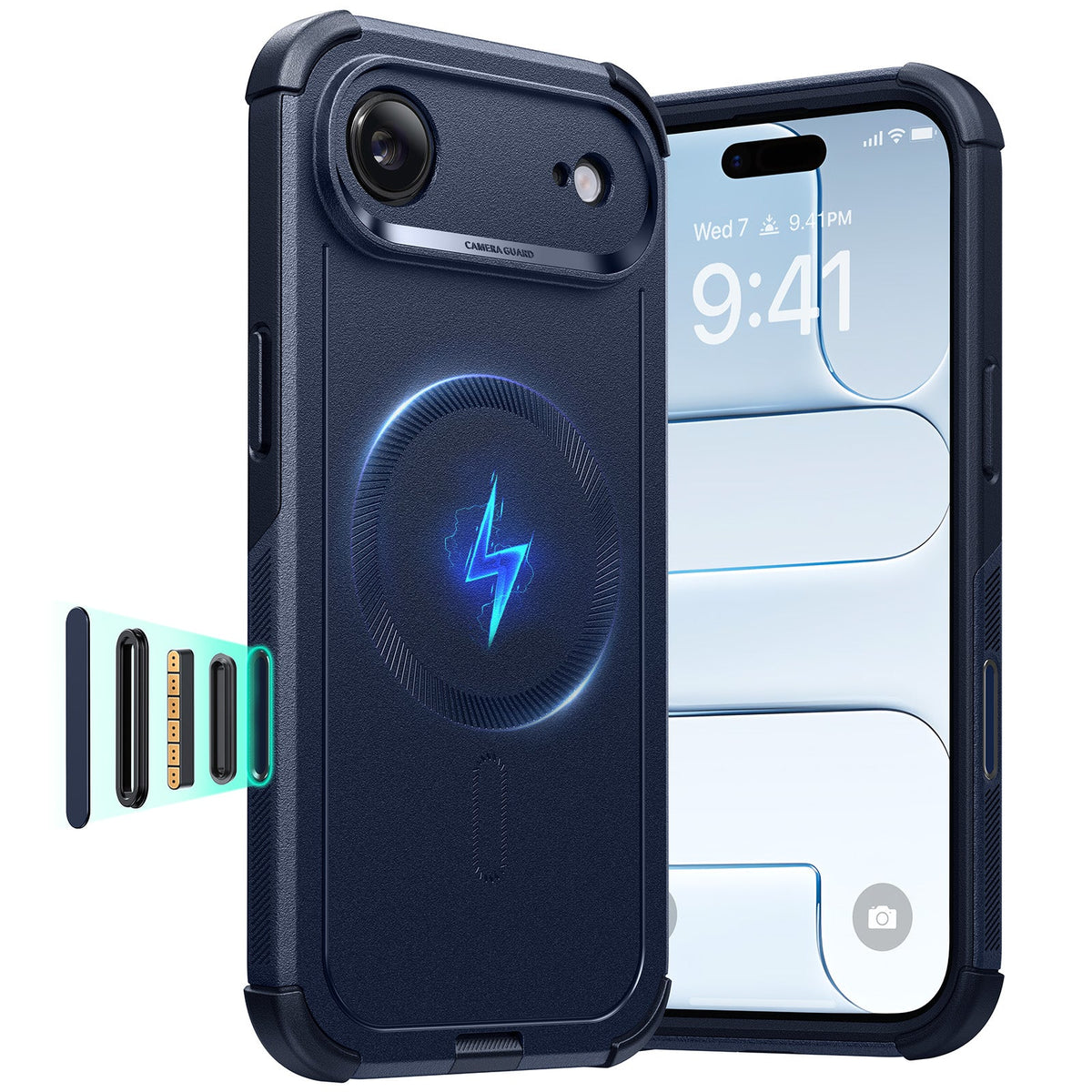 iPhone Air Cyber Tough Magnetic Case (Camera Control) - Navy Blue ESR ESR